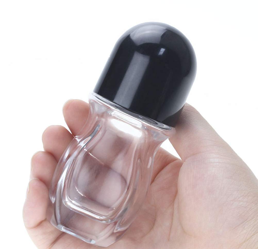 Wresty Roll On Glass Bottles For Essential Oils,2 Pcs Deodorant Bottles Perfume Roller Bottles Empty Deodorant Containers Roller Ball Bottles For Fragrance Cosmetics (50ml/1.69Oz)