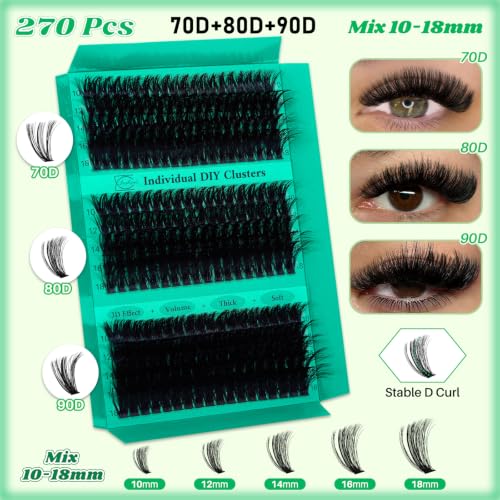 Lash Clusters Kit with 970 Fake Eyelashes, Bond & Seal, Tweezers & Remover - Variation KIT-005