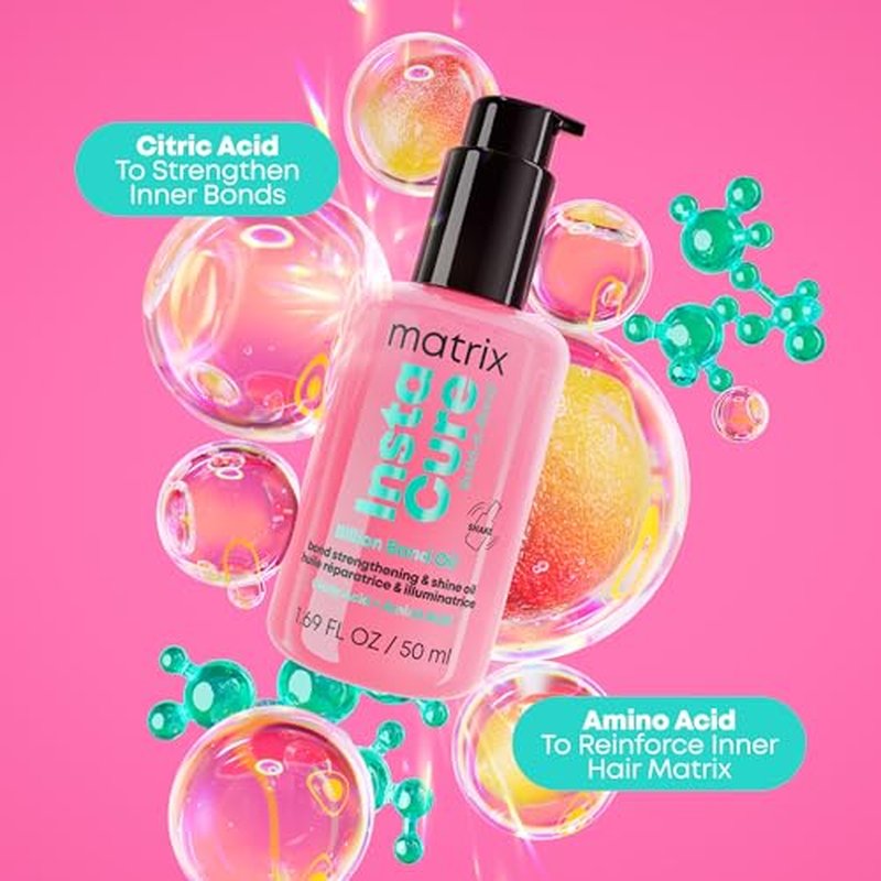Matrix Instacure Build-A-Bond Billion Bond Oil, Professional Hair Repair for Mega Damaged Hair