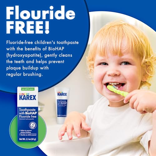 Karex Kid & Toddler Fluoride-Free Toothpaste Pack of 3 - 2.3 Ounce