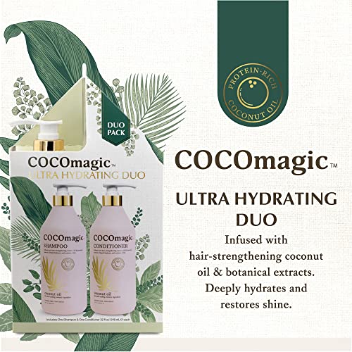 CocoMagic Coconut Oil Shampoo & Conditioner Duo - Hydrating Hair Care Set