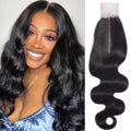 Natural Black 2x6 Body Wave Lace Closure 18 Inch Middle Part for Human Hair