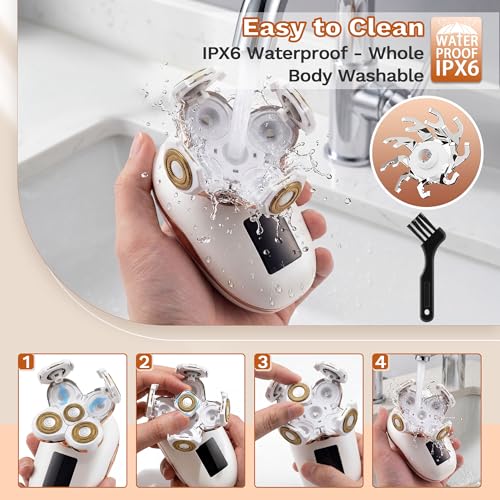 Women's 5-in-1 Electric Shaver Kit Wet & Dry Bikini Trimmer Facial Hair Removal