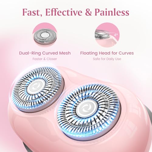Facial Hair Removal for Women - Painless Electric Face Shaver for Peach Fuzz & Sensitive Skin, USB-C Rechargeable Hair Remover for Upper Lip & Chin,IPX7 Mini Portable for Smooth Skin at Home & Travel