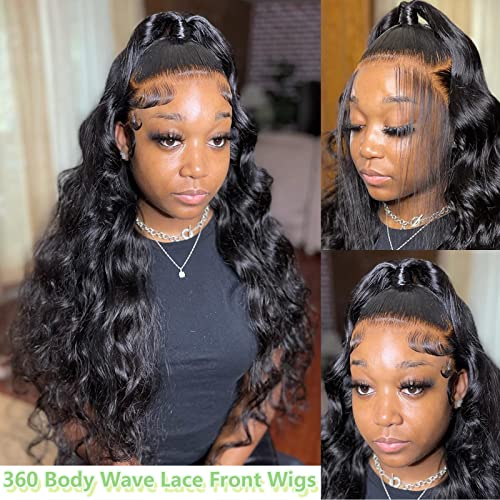 Natural Body Wave Lace Front Wig - 22 Inch Human Hair, Pre Plucked, 180% Density, Full Lace, Brazilian Virgin Hair