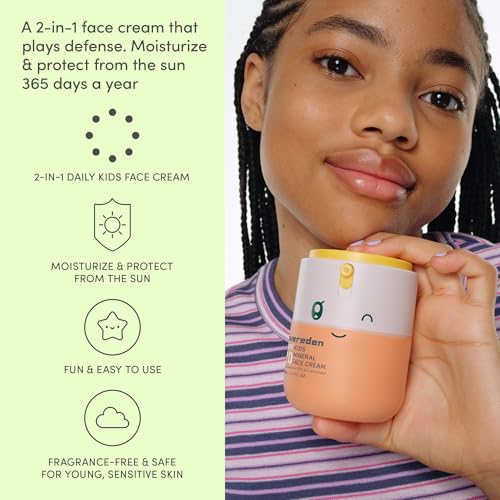 Kids Mineral Face Cream SPF 20 - Gentle Hydrating Sun Protection for Sensitive Skin - Variation of Kids Face Cream SPF 20
