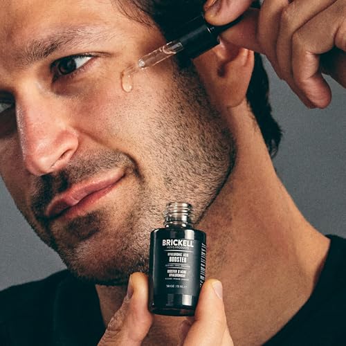 Brickell Men's Hyaluronic Acid Booster Serum for Face, Unscented 0.5 fl oz