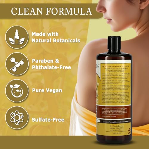 Dr. Woods Almond Liquid Castile Soap - Natural Moisturizing Body & Hand Wash, 3 Pack, 32 Fl Oz