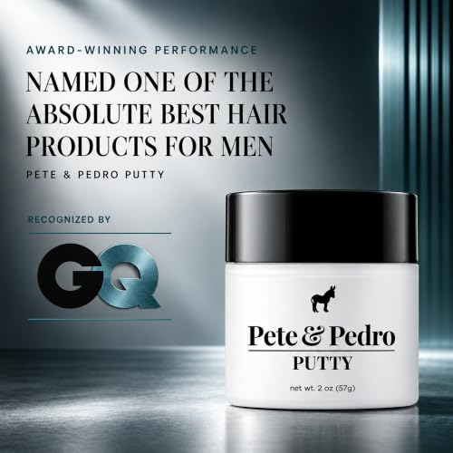 Pete & Pedro Hair Putty 2 oz. - Strong Hold, Matte Finish, Low Shine Styling Clay