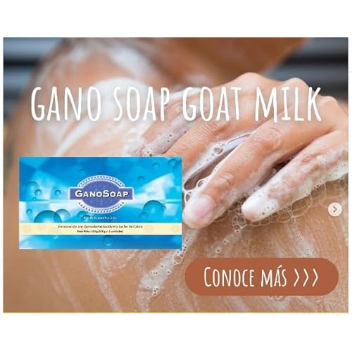 GANO Goat Milk Soap with Ganoderma Extract ? Gentle Cleansing Bar for Face & Body, Moisturizing and Nourishing Formula, (Pack of 2, 4 Bar Soap)