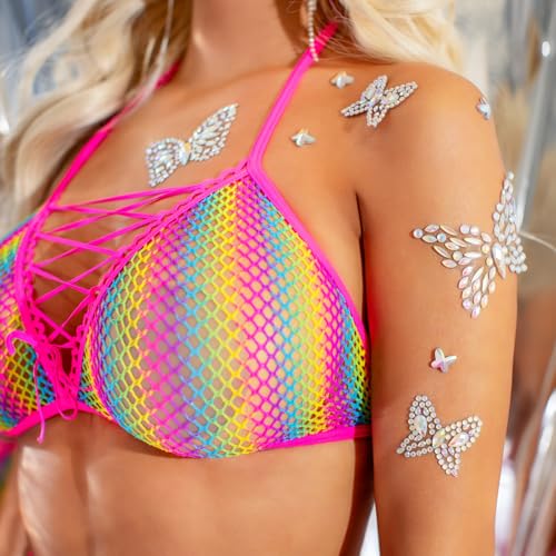 Leg Avenue Women's Adhesive Body Jewels Pasties Stickers - Aurelia Butterfly Edition