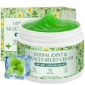 WSJAWH Instant Cooling Relief Cream Herbal Menthol Gel 2 Pack - 4.23 oz Each, Soothing Muscle & Joint Rub for Head, Back, Hands, Feet