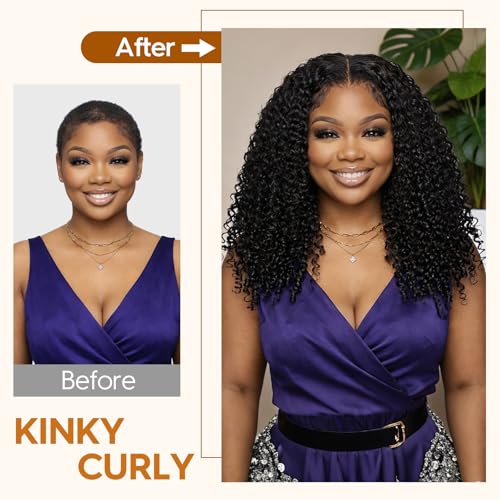Kinky Curly Clip in Hair Extensions Human 120g with 20 Clips 18 Inch