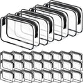 28-Pack Clear Cosmetic Bags with Zipper - Travel Makeup Organizer Set
