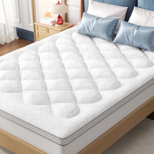 White Queen Mattress Topper 3 Inch Thick Viscoelastic Bamboo Bed Pad