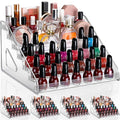 Jetec 2 Pcs 7 Tiers Style Acrylic Card Display Stand Sunglasses Organizer Nail Polish Holder Versatile Display for Trading Cards Greeting Card Stand Essential Oils Cosmetic Eyewear Rack