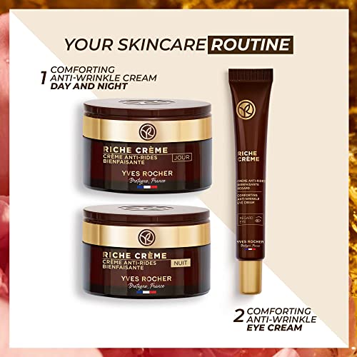 Yves Rocher Comforting Anti-Wrinkle Riche Cr?me (Day) | Face Cream to Soften & Smooth Skin | 1.7 fl oz