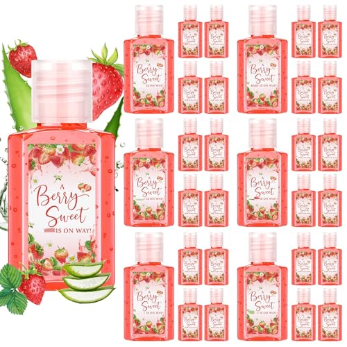 30 Strawberry Baby Shower Party Favors Mini Aloe Vera Gels - Guest Gifts