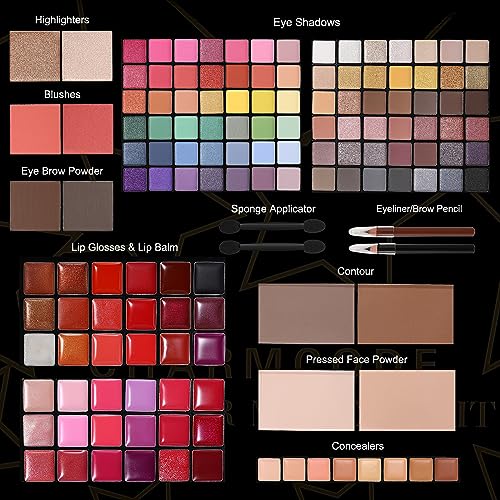 CHARMCODE Ultimate Full Makeup Kit - All-in-One Cosmetic Set for Women & Girls