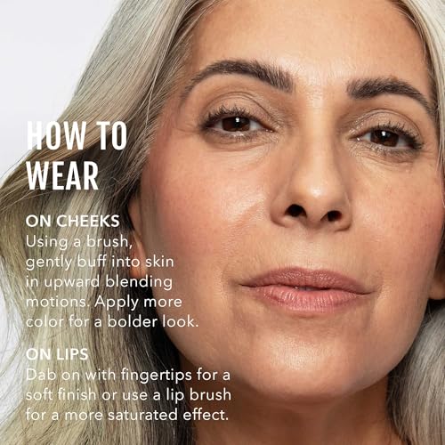 No Makeup Makeup Blush & Lip Color, Second-Skin Cream-Balm Formula Delivers a Long-Lasting Sheer Wash of Color, Buildable Coverage, Semi-Matte Finish, Made with Skin-Loving Ingredients, Pink