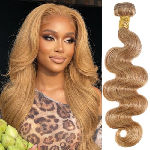 ALHER #27 Honey Blonde Body Wave Human Hair Bundles 22 Inch for Black Women