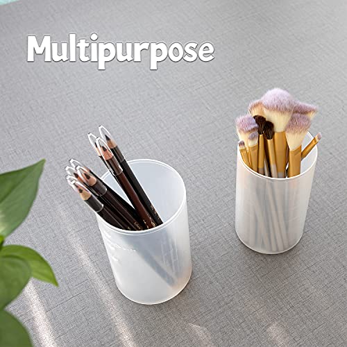 Clear 4-Pack Makeup Brush Holders, Travel Case & Organizer, Adjustable Size