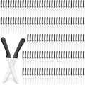 200 Pcs Stainless Steel Serrated Steak Knives with Plastic Handles for Dining & Restaurants