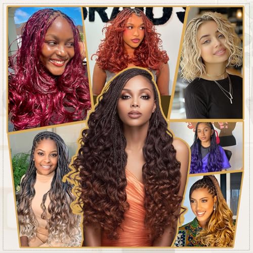 French Curl Braiding Hair 24 Inch 8 Pack P27/613/350/Pink Synthetic Hair