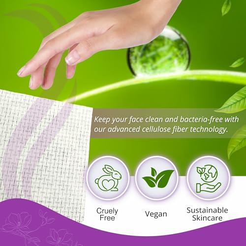 Towels XL ? 100% Biobased Disposable Face Towels, Ultra Soft Makeup Remover & Cleansing Wipes, Biodegradable, For Sensitive Skin, 50 Count (1 Pack)