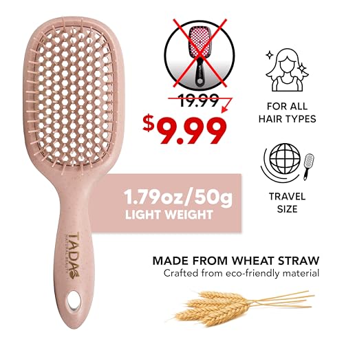 Detangler Hair Brush Set - 4PK for Curly, Thick, Wavy & Thin Hair with Ventilation Holes