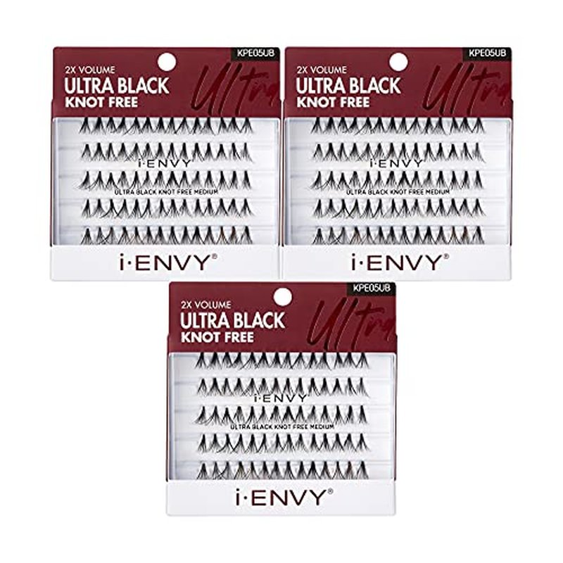i?ENVY Knot Free Individual Lashes 3 Pack (Ultra Black - Medium)
