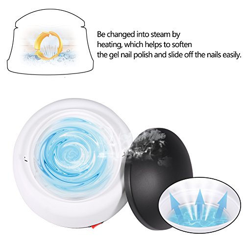 Steam Nail Polish Remover Machine, 36W Electric Portable Nail Steamer Steam Off Gel Nail Removal Machine for Home Gel Polish