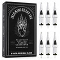 Inlumino Heart Ink Black Ink Cartridges for Tattoo Practice - 6 Pack