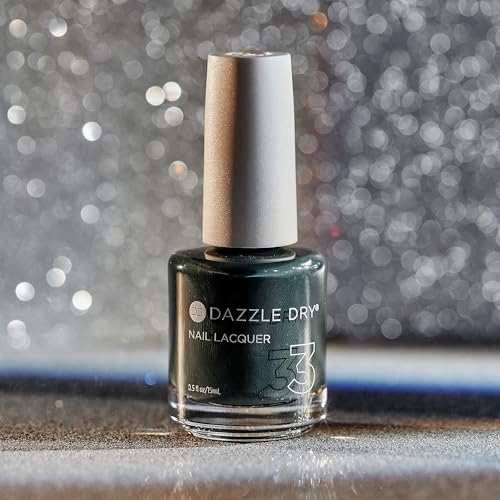 Dazzle Dry Nail Lacquer (Step 3) - Northern Lights - A full coverage, grey-toned turquoise. Full coverage cream. (0.5 fl oz)