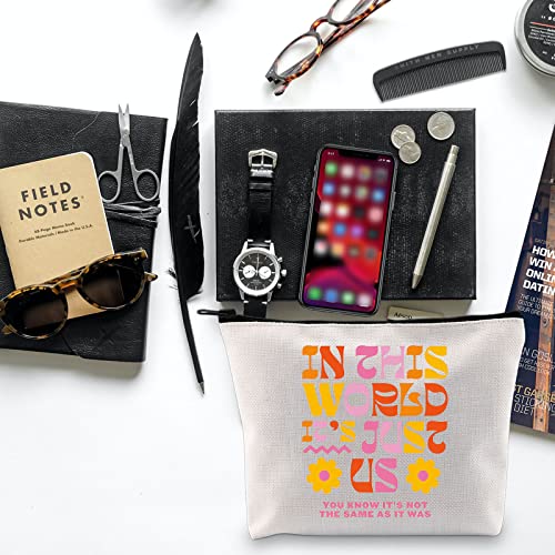 BLUPARK Singer Inspired Makeup Bag Singer Merch Album Gift Singer Makeup Bag Singer Fan Gift Singer Zipper Pouch Music Lover Gift (Just Us)