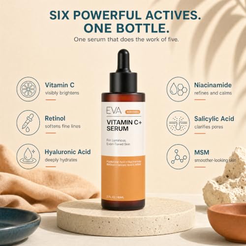 Vitamin C Serum for Face with Retinol & Niacinamide - 2 Fl Oz - Brightening & Anti-Aging