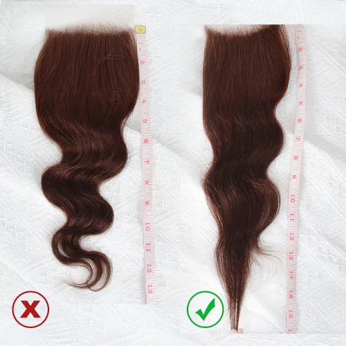 Brown Body Wave Closure 4x4 HD Lace Virgin Human Hair - 12 Inch - Allrun