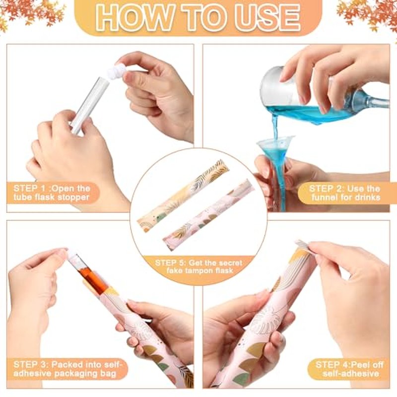 94 Pcs Boho Travel Tube Includes 30 Plastic Tube for Women Containers 60 Self Adhesive Wrappers 1 Storage Bag 2 Funnels 1 Brush