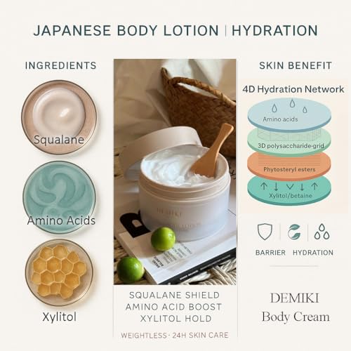 Hydrating Body Lotion with Squalane & Amino Acids - Dry Skin Relief 6.76 fl oz