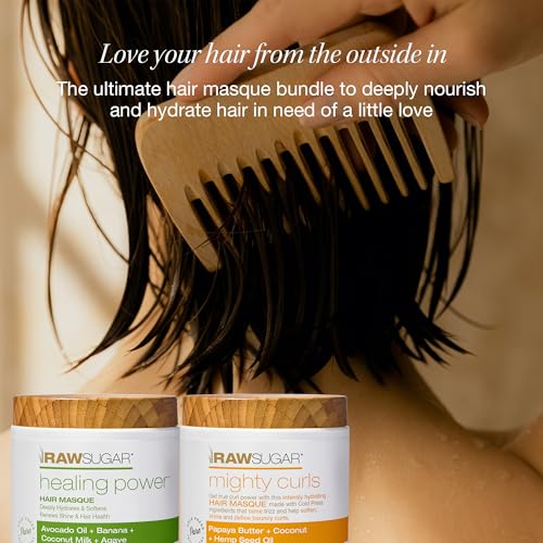 Raw Sugar Hair Mask Duo - Nourishing Deep Conditioning for Damaged Hair