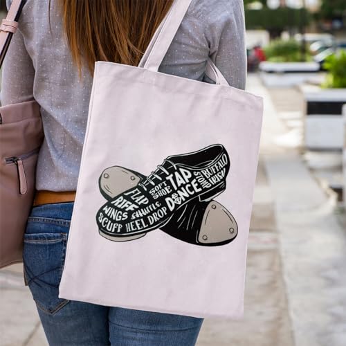 WCGXKO Dance Lover Gift Dance Shoes Tote Bag For Women Tap Dancing Gift