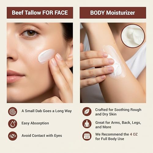 Whipped Beef Tallow Skin Moisturizer with Mango & Propolis - 4oz Natural Balm