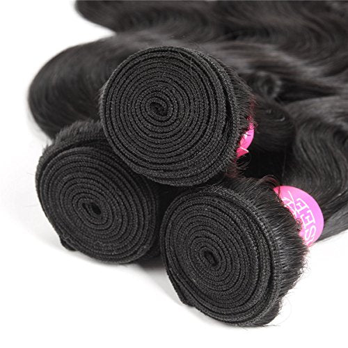 8A Brazilian Virgin Body Wave Human Hair Bundles - 10 Inch, Unprocessed, Silky & Full