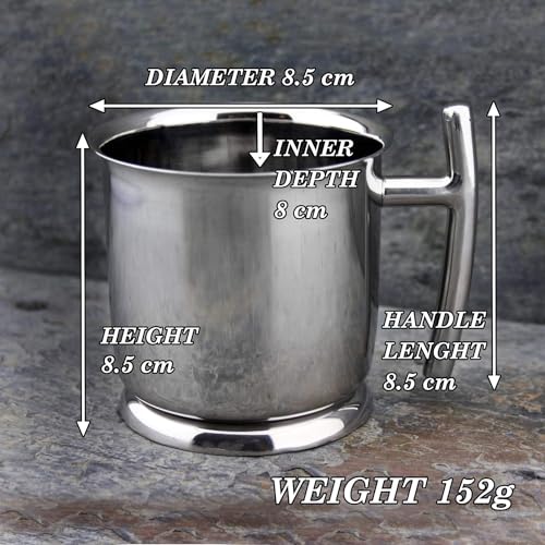Stainless Steel Shaving Mug - Unbreakable & Rust-Resistant Wet Shaving Bowl