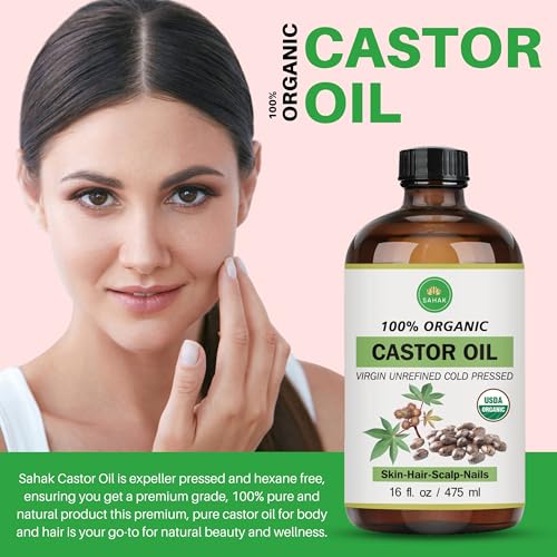 Organic Castor Oil for Hair & Skin - 16oz Moisturizer & Growth Serum