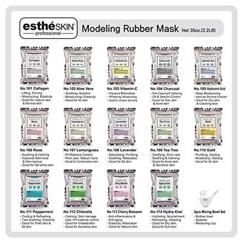 (2 pack) estheSKIN No.104 Charcoal Modeling Mask Powder for Professional Facial Treatment, 35 Oz.