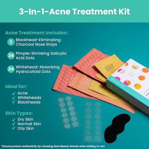 Patchology Breakout Box 3-in-1 Pimple & Acne Spots Treatment Patch Kit with 3 Nose Strips, 24 Salicylic Acid Dots, and 24 Hydrocolloid Dots - For Men and Women - Dark Spot Patches for Face (Pack of 2)