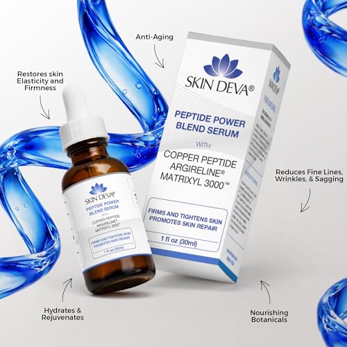 Copper Peptide Face Serum with Argireline & Hyaluronic Acid - 1oz - Skin Deva