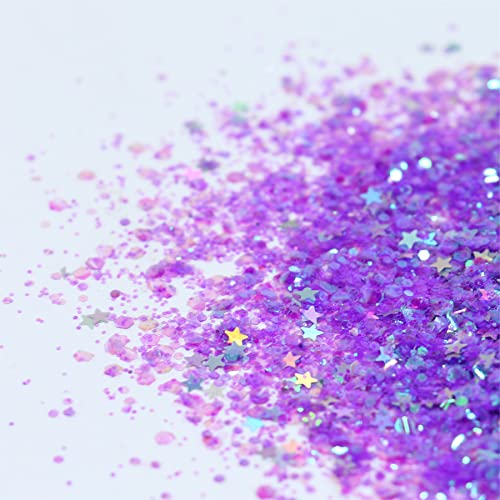 Face Jewels 6 Sheets Face Gems Stick On, 10g Chunky Glitter, Face Jewelry Rhinestones Crystals Stickers, Fairy Euphoria Eye Body Makeup Rave Clothes Festival Outfit Accessories