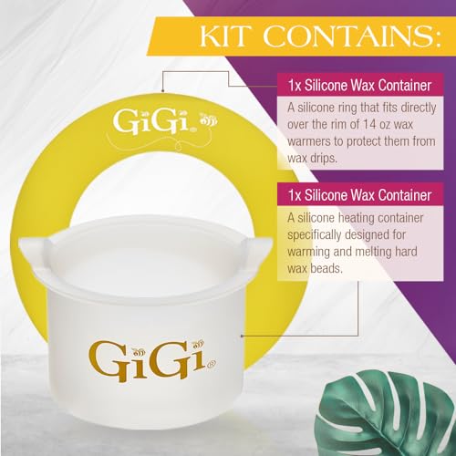 Gigi Reusable Silicone Wax Container with Clean Collar – 14 oz, Pack of 1, Compatible with Wax Warmers